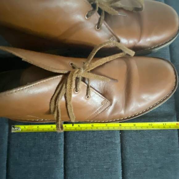Clarks Mens Brown Leather Casual Chukka Desert Boots - Sz-10.5 - Picture 12 of 16